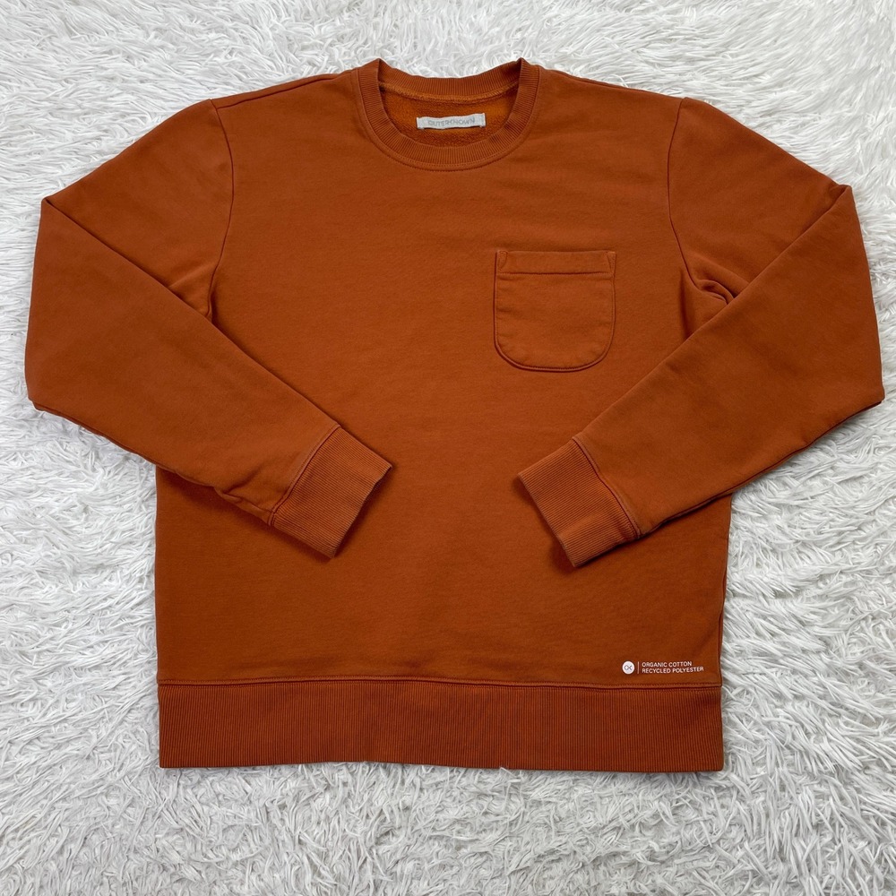 Outerknown Sweater Mens Medium Orange All Day Sweatshirt Crewneck French Terry M